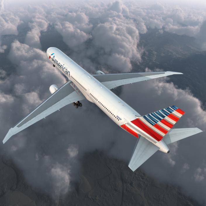 Boeing 767-400ER American Airlines 3D model