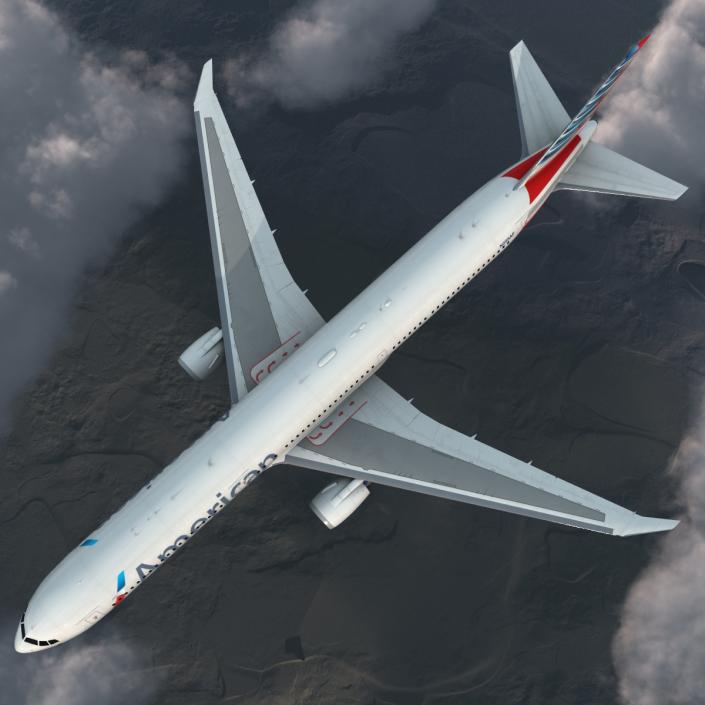 Boeing 767-400ER American Airlines 3D model