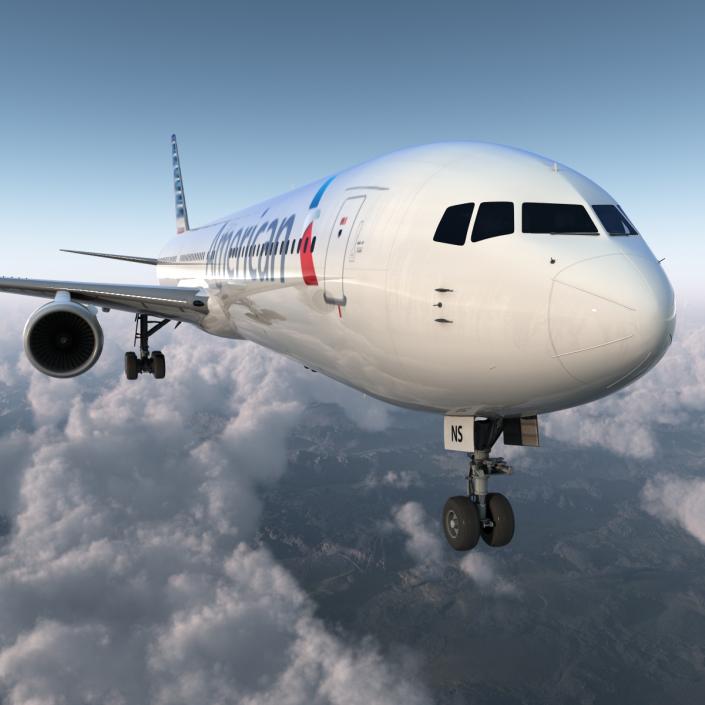 Boeing 767-400ER American Airlines 3D model