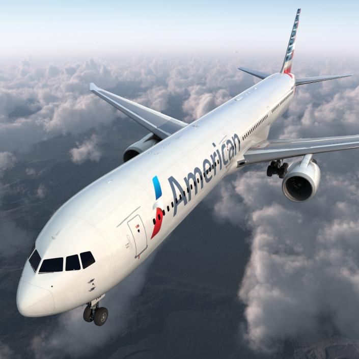 Boeing 767-400ER American Airlines 3D model