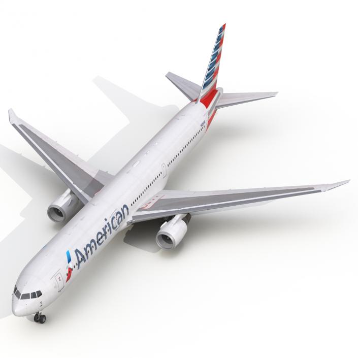 Boeing 767-400ER American Airlines 3D model