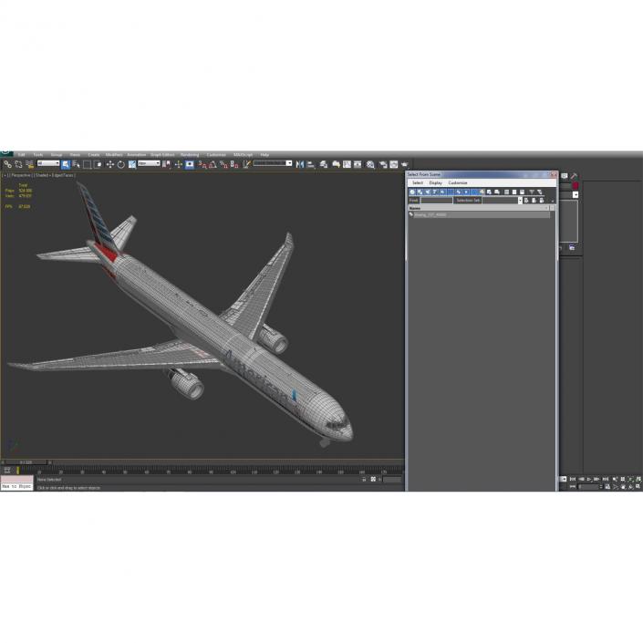 Boeing 767-400ER American Airlines 3D model