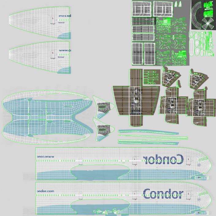 Boeing 767-400ER Condor Flugdienst 3D model