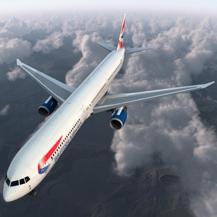 Boeing 767-400ER British Airways 3D