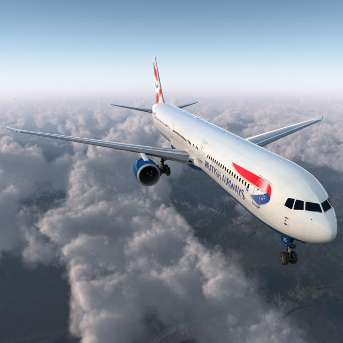 Boeing 767-400ER British Airways 3D