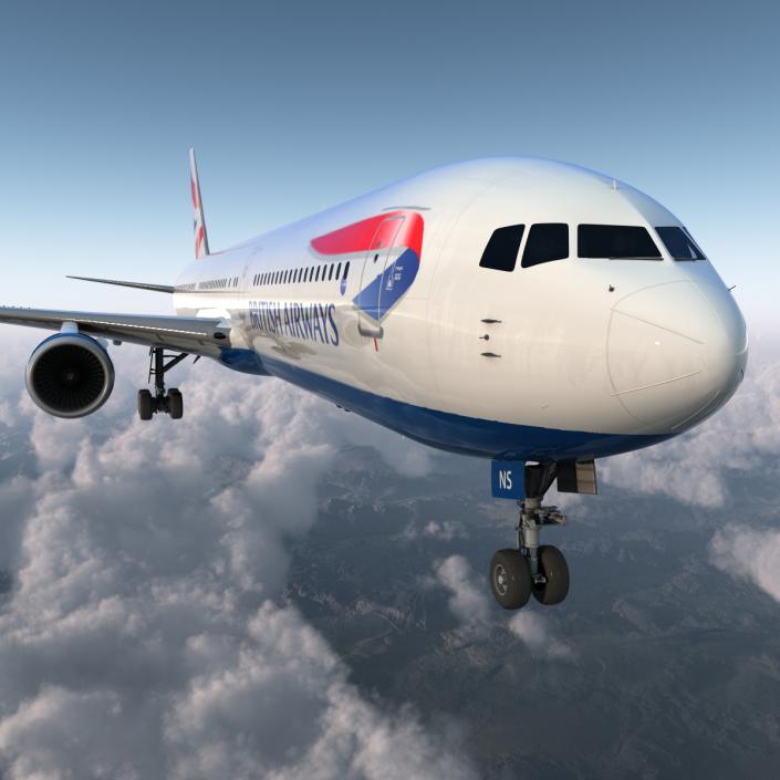 Boeing 767-400ER British Airways 3D