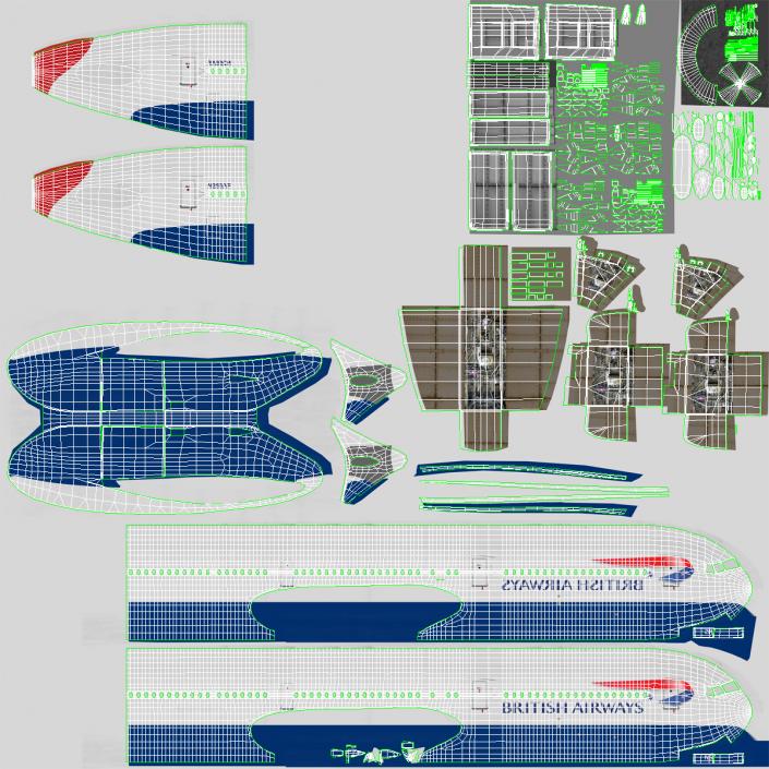 Boeing 767-400ER British Airways 3D