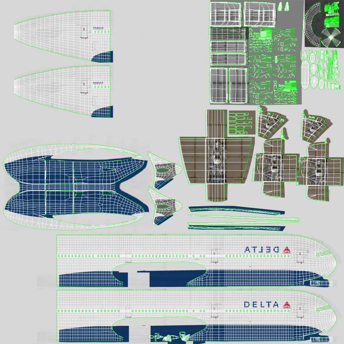 Boeing 767-400ER Delta Air Lines 3D