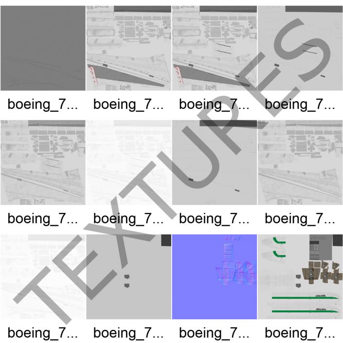 Boeing 767-400ER Alitalia Rigged 3D