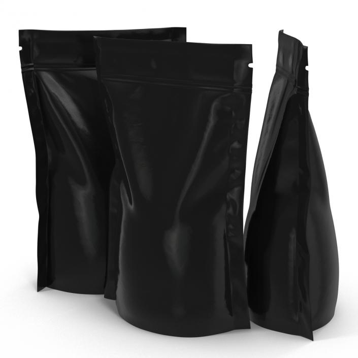 3D model Food Vacuum Sealed Bag 2 Black