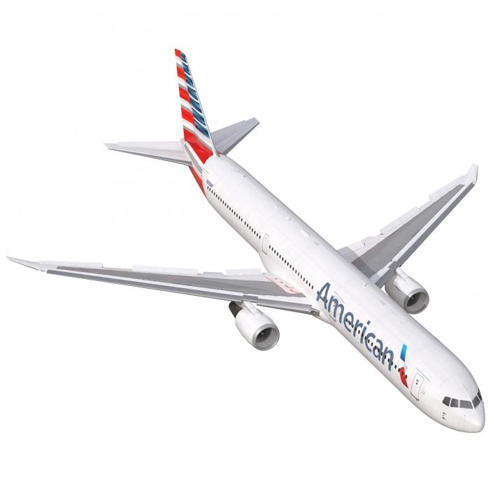 3D Boeing 767-400ER American Airlines Rigged