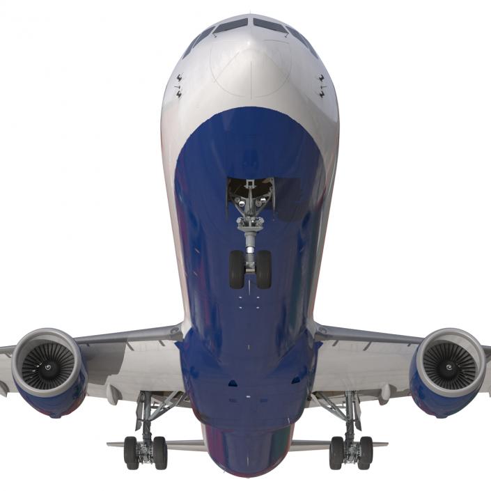 Boeing 767-400ER British Airways Rigged 3D model