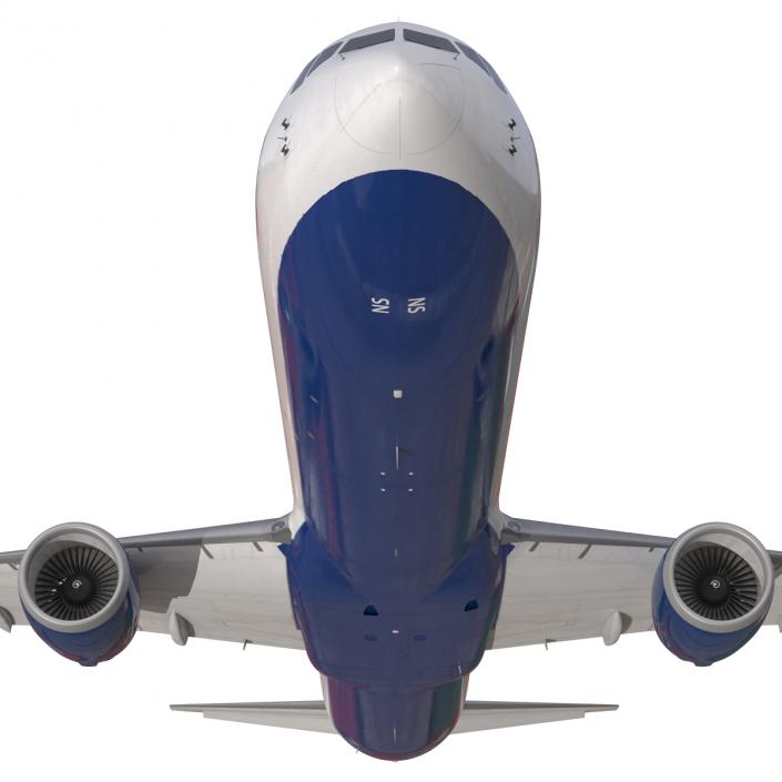 Boeing 767-400ER British Airways Rigged 3D model