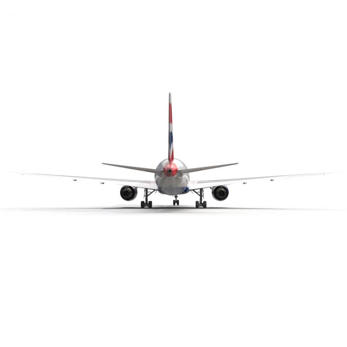 Boeing 767-400ER British Airways Rigged 3D model