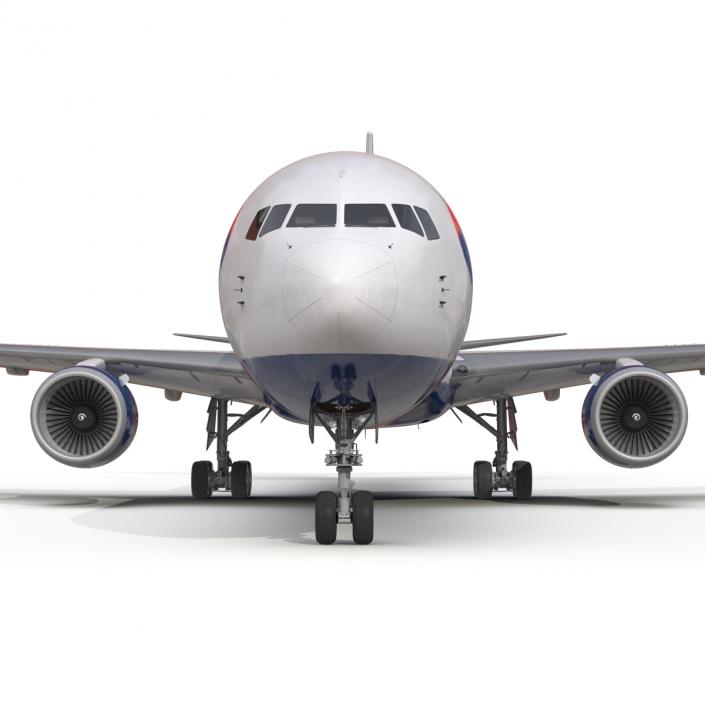 Boeing 767-400ER British Airways Rigged 3D model