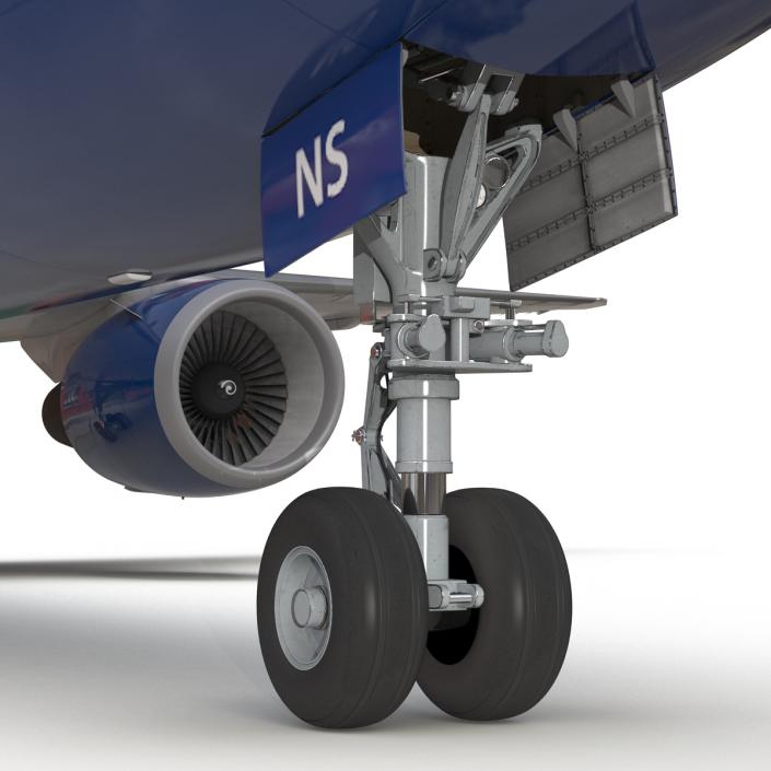 Boeing 767-400ER British Airways Rigged 3D model