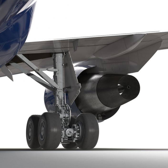 Boeing 767-400ER British Airways Rigged 3D model