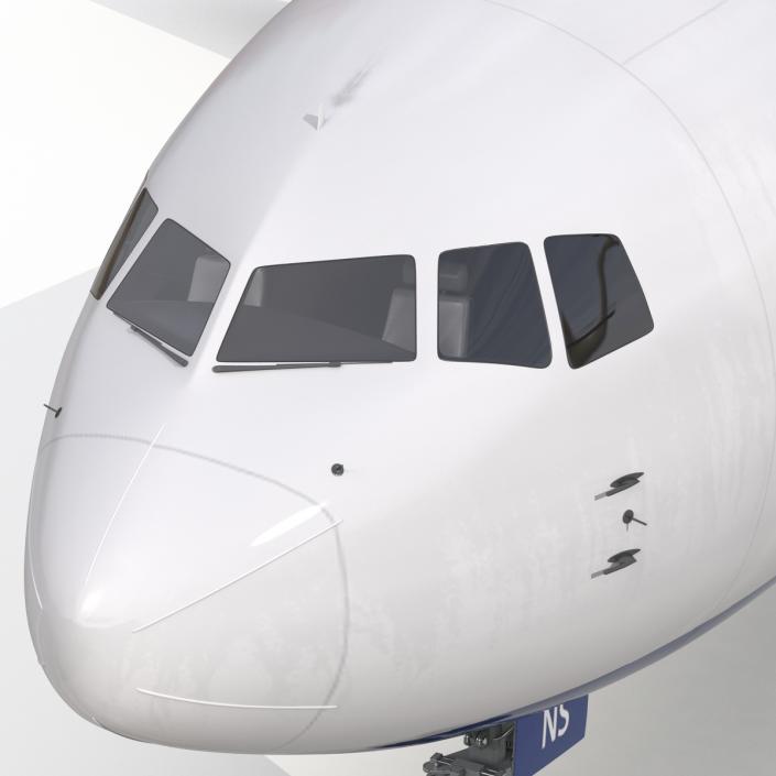 Boeing 767-400ER British Airways Rigged 3D model