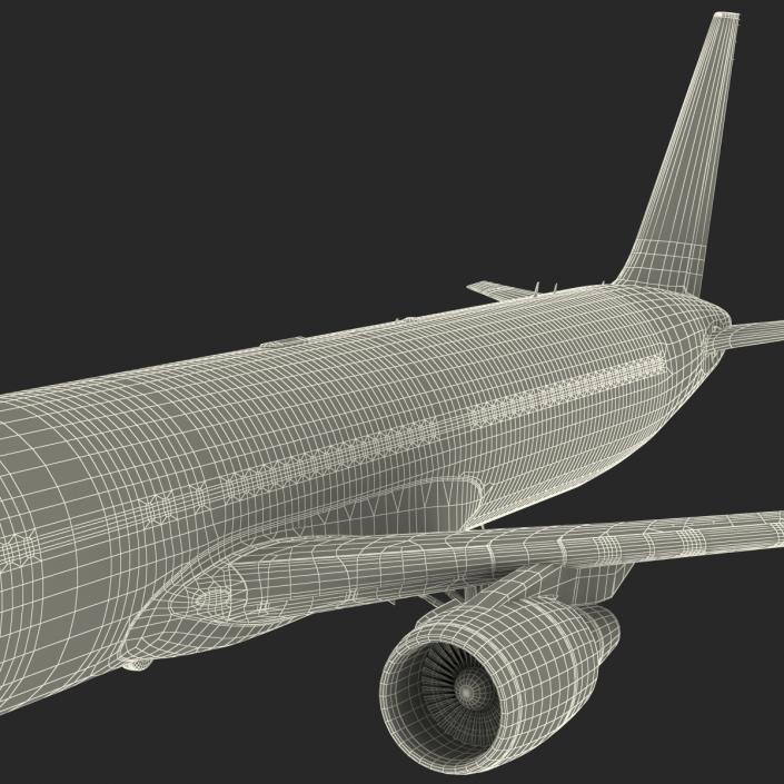 Boeing 767-400ER British Airways Rigged 3D model