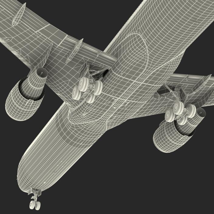 Boeing 767-400ER British Airways Rigged 3D model