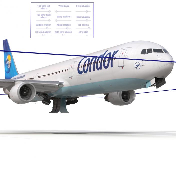 3D Boeing 767-400ER Condor Flugdienst Rigged