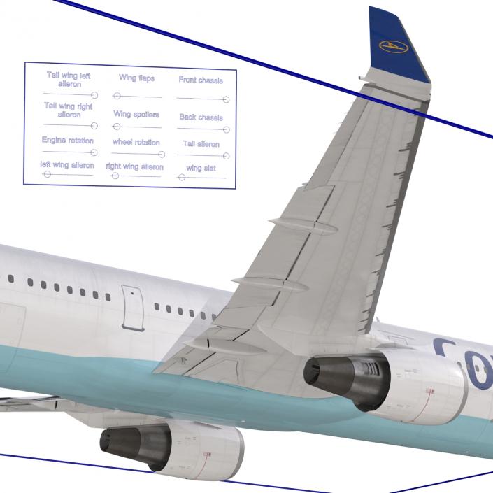 3D Boeing 767-400ER Condor Flugdienst Rigged