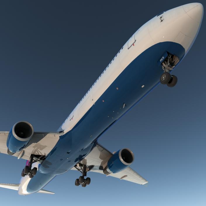 Boeing 767-400ER Delta Air Lines Rigged 3D model