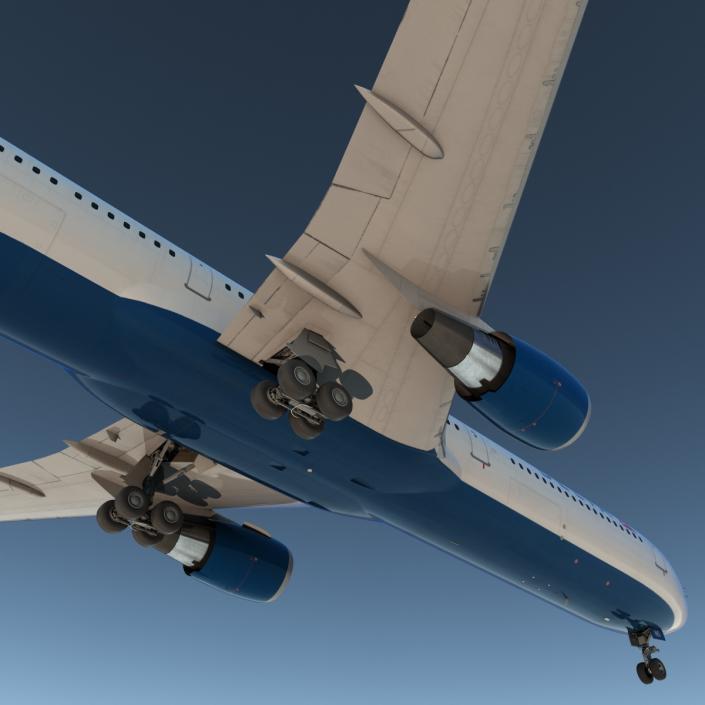 Boeing 767-400ER Delta Air Lines Rigged 3D model