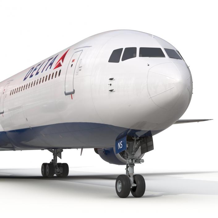 Boeing 767-400ER Delta Air Lines Rigged 3D model