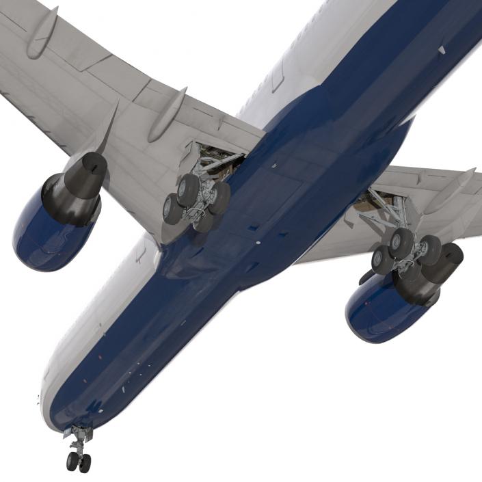 Boeing 767-400ER Delta Air Lines Rigged 3D model