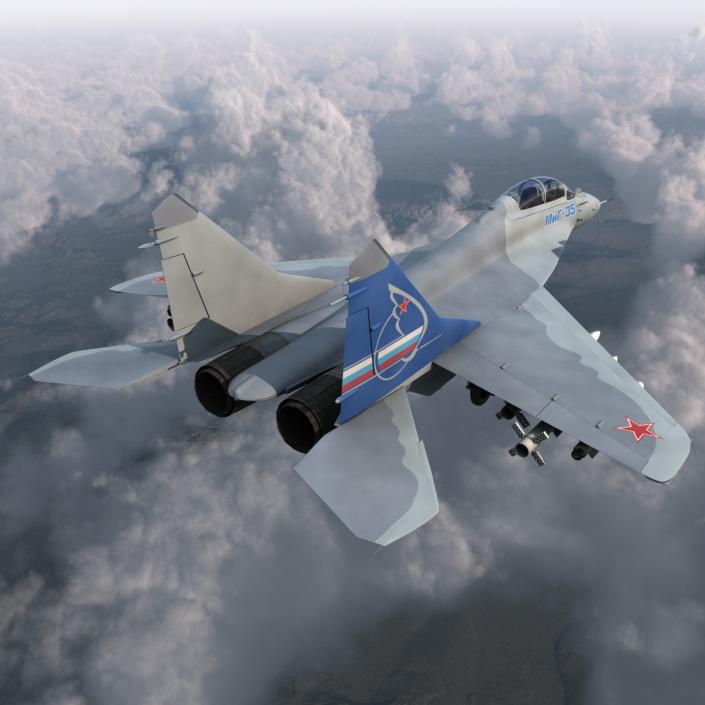 Russian Jet Fighter Mikoyan MiG-35 3D model