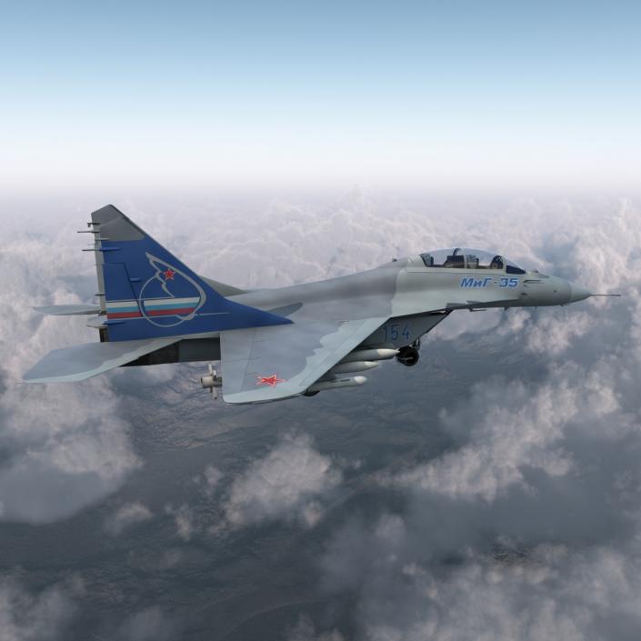 Russian Jet Fighter Mikoyan MiG-35 3D model