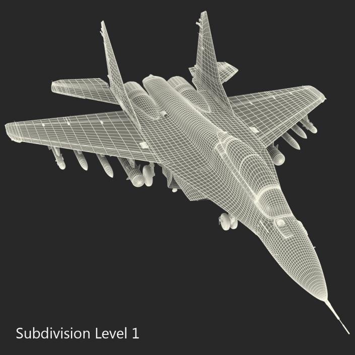 Russian Jet Fighter Mikoyan MiG-35 3D model