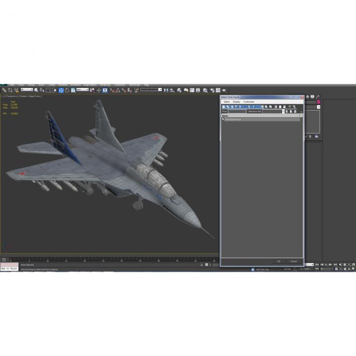 Russian Jet Fighter Mikoyan MiG-35 3D model