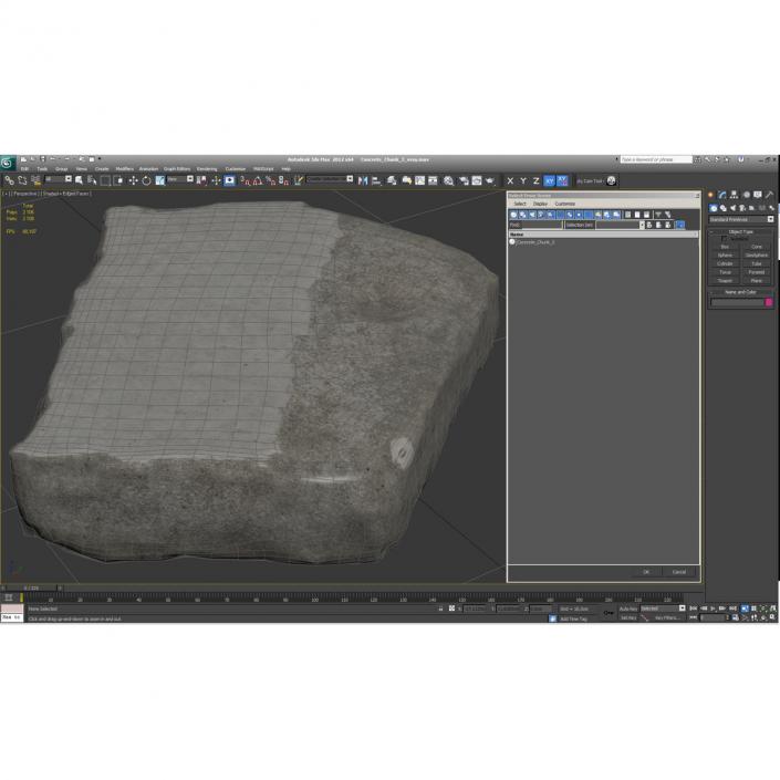 3D Concrete Chunk 3