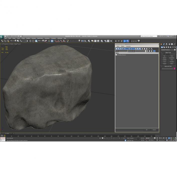 3D Concrete Chunk 4