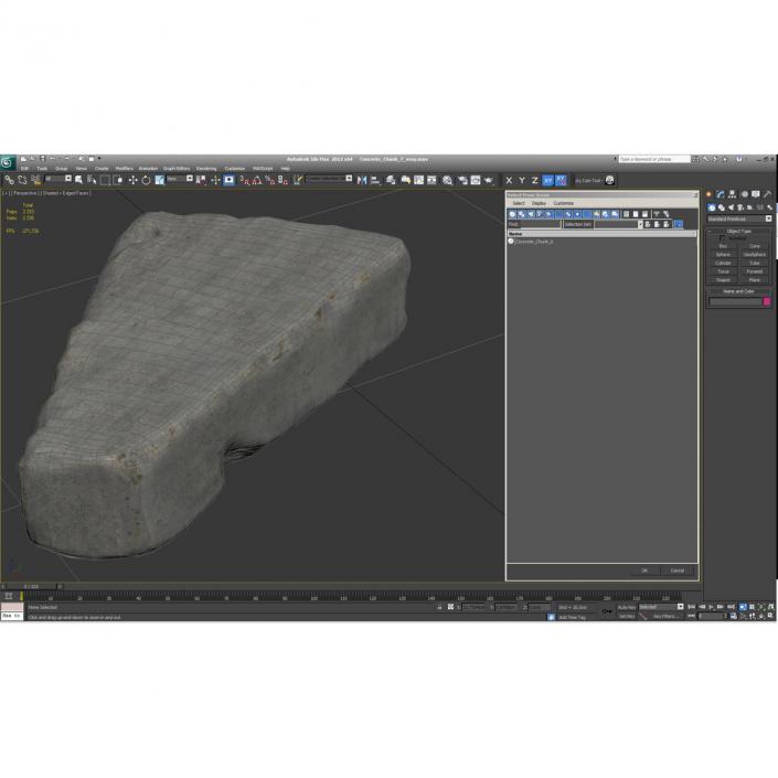 3D Concrete Chunk 7