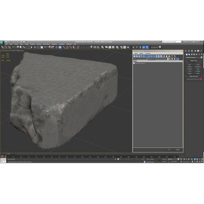 3D Concrete Chunk 8