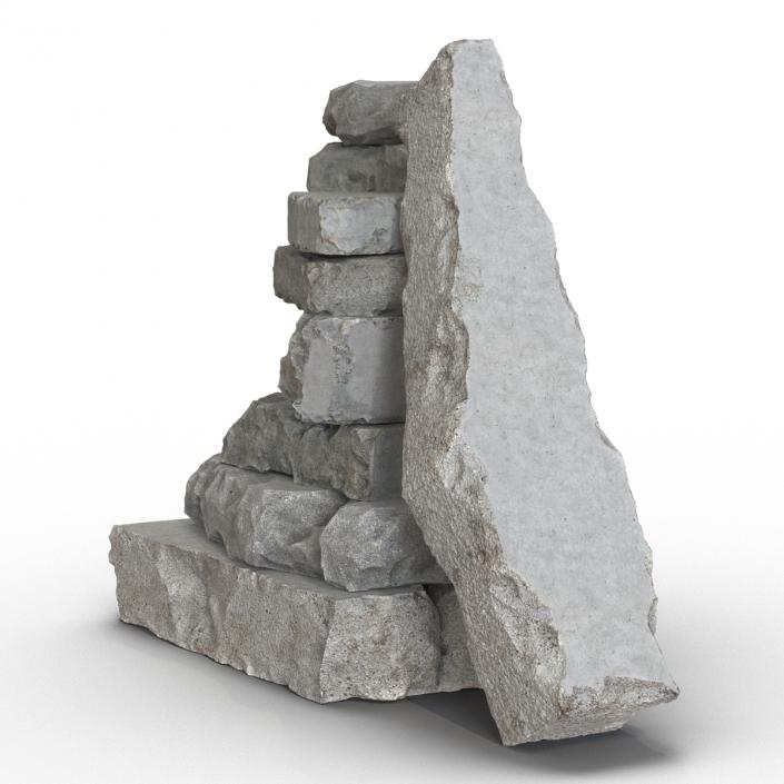 Concrete Chunks Set 3D model