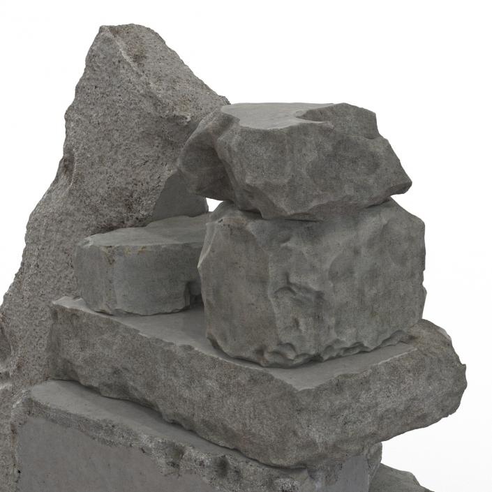 Concrete Chunks Set 3D model