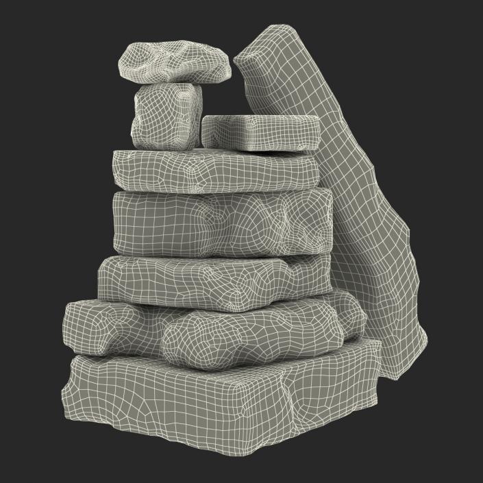 Concrete Chunks Set 3D model