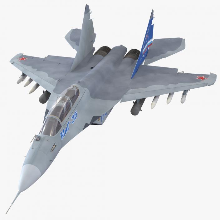 3D Russian Jet Fighter Mikoyan MiG-35 Rigged