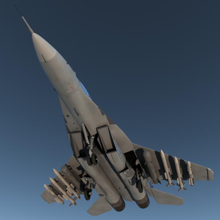 3D Russian Jet Fighter Mikoyan MiG-35 Rigged