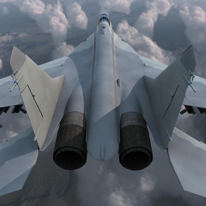 3D Russian Jet Fighter Mikoyan MiG-35 Rigged