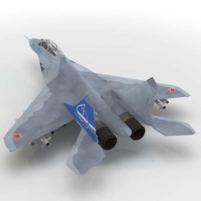 3D Russian Jet Fighter Mikoyan MiG-35 Rigged