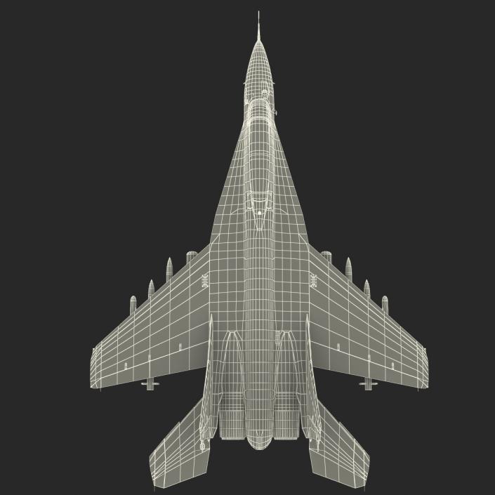 3D Russian Jet Fighter Mikoyan MiG-35 Rigged