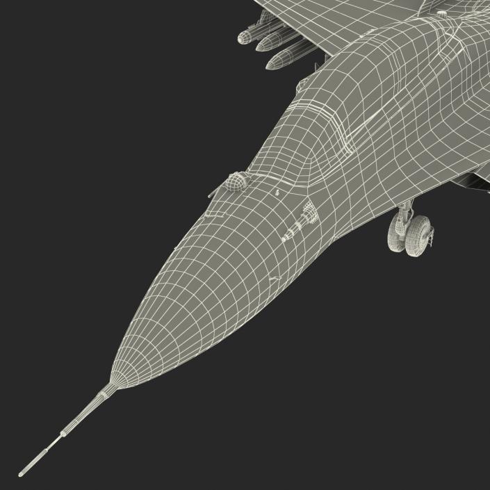 3D Russian Jet Fighter Mikoyan MiG-35 Rigged