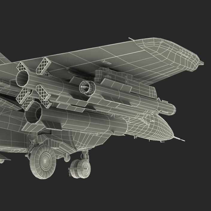 3D Russian Jet Fighter Mikoyan MiG-35 Rigged