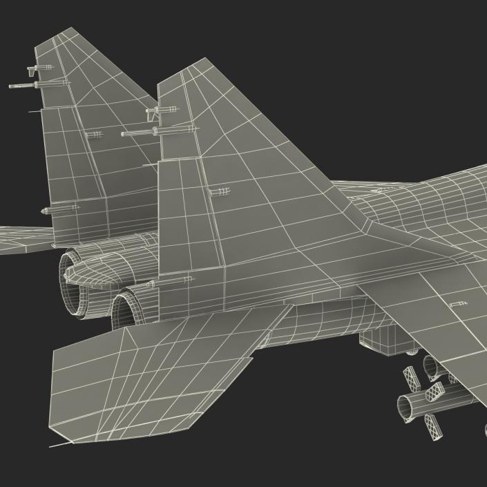 3D Russian Jet Fighter Mikoyan MiG-35 Rigged