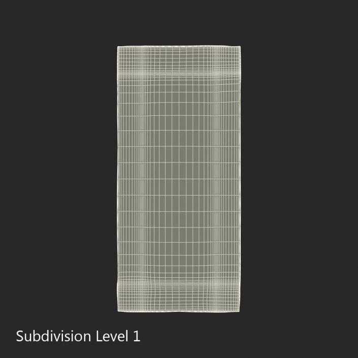 3D Sugar Packet White model